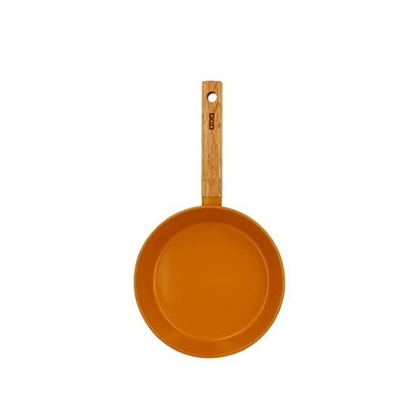 Poêle Ector Induction Aluminium Revêtu Manche En Bois 20 Cm Jaune 4 Poêle Ector Induction Aluminium Revêtu Manche En Bois 20 Cm Jaune – Image 2