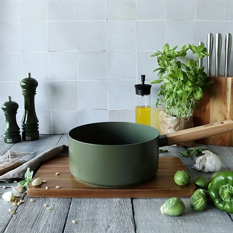 Casserole Ector Induction Aluminium Revêtu Manche En Bois 20 Cm Vert 5 Casserole Ector Induction Aluminium Revêtu Manche En Bois 20 Cm Vert – Image 3
