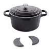 Lot Cocotte Légère Ronde En Fonte D'aluminium 24 Cm Et Deux Maniques En Silicone -Magasin De Fournitures De Cuisine À Domicile 113005 0 3 Lot cocotte legere ronde en fonte d aluminium 24 cm et deux maniques en silicone Mathon