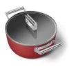 Smeg Faitout Bas Aluminium Antiadhésif 24 Cm Rouge Mat Avec Couvercle Verre Trempé -Magasin De Fournitures De Cuisine À Domicile 133003 0 1 Faitout bas aluminium antiadhesif 24 cm rouge mat avec couvercle verre trempe Smeg