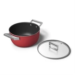Smeg Faitout Bas Aluminium Antiadhésif 24 Cm Rouge Mat Avec Couvercle Verre Trempé 7 Smeg Faitout Bas Aluminium Antiadhésif 24 Cm Rouge Mat Avec Couvercle Verre Trempé -Magasin De Fournitures De Cuisine À Domicile 133003 2 1 Faitout bas aluminium antiadhesif 24 cm rouge mat avec couvercle verre trempe Smeg