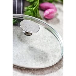 De Buyer Couvercle En Verre Cerclé Inox 16 Cm -Magasin De Fournitures De Cuisine À Domicile 147015 2 2 Couvercle en verre cercle inox 16 cm De Buyer