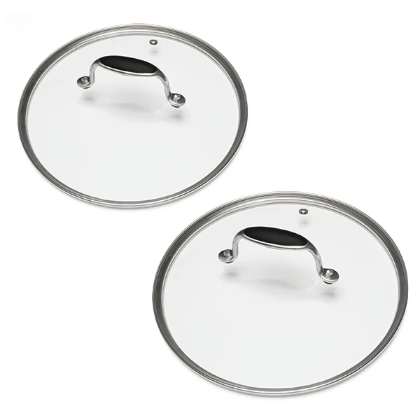 Lot De 2 Couvercles En Verre Excell'Inox 24 Et 28 Cm 3 Lot De 2 Couvercles En Verre Excell'Inox 24 Et 28 Cm