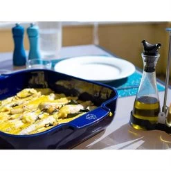 Peugeot Plat Four Carré Céramique Bleu 28 Cm -Magasin De Fournitures De Cuisine À Domicile 201186 3 2 Plat four carre ceramique bleu 28 cm Peugeot