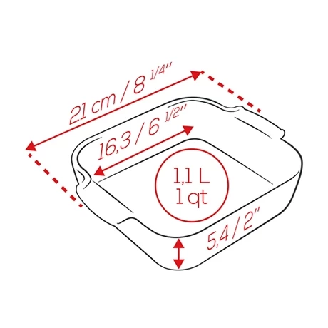 Peugeot Plat Four Carré Céramique Bleu 21 Cm 4 Peugeot Plat Four Carré Céramique Bleu 21 Cm – Image 2