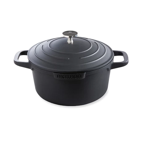 Cocotte Légère Ronde En Fonte D'aluminium 20 Cm 2,6 L Coloris Noir 3 Cocotte Légère Ronde En Fonte D'aluminium 20 Cm 2,6 L Coloris Noir