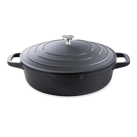 Cocotte Légère Basse Ronde En Fonte D'aluminium 28 Cm 4,1 L Coloris Noir 3 Cocotte Légère Basse Ronde En Fonte D'aluminium 28 Cm 4,1 L Coloris Noir