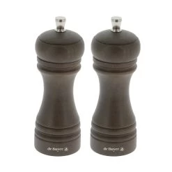 De Buyer Set Moulins à Poivre Et à Sel JAVA Foncé 14 Cm
