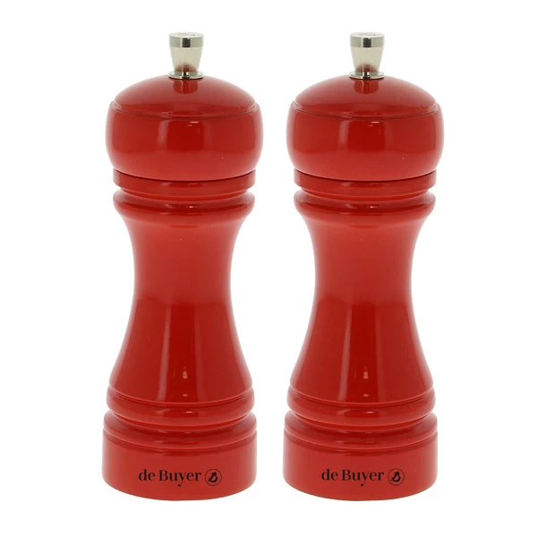 De Buyer Set Moulins à Poivre Et à Sel JAVA Rouge 14 Cm 3 De Buyer Set Moulins à Poivre Et à Sel JAVA Rouge 14 Cm