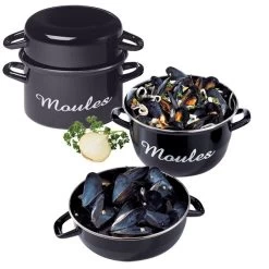 Lot De 2 Marmites à Moules Individuelles 18 Cm