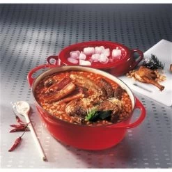 Le Creuset Cocotte Fonte Ovale Doufeu 32 Cm 7,2 L Cerise