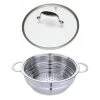 Lot Panier Vapeur Multidiamètre Et Couvercle En Verre Excell'Inox 24 Cm -Magasin De Fournitures De Cuisine À Domicile 229003 0 1 Lot panier vapeur multidiametre et couvercle en verre Excell Inox 24 cm Mathon