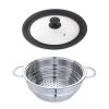 Lot Panier Vapeur Multidiamètre 20, 22, 24 Cm Et Couvercle En Verre Multidiamètre -Magasin De Fournitures De Cuisine À Domicile 229004 0 1 Lot panier vapeur multidiametre 20 22 24 cm et couvercle en verre multidiametre Mathon