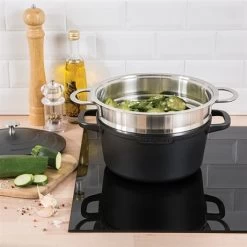 Lot Panier Vapeur Multidiamètre 20, 22, 24 Cm Et Couvercle En Verre Multidiamètre -Magasin De Fournitures De Cuisine À Domicile 229004 2 1 Lot panier vapeur multidiametre 20 22 24 cm et couvercle en verre multidiametre Mathon