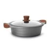 Faitout Bas Stilo Avec Poignées Imitation Bois Et Couvercle 28 Cm -Magasin De Fournitures De Cuisine À Domicile 23606 0 1 Faitout bas Stilo avec poignees imitation bois et couvercle 28 cm Lacor