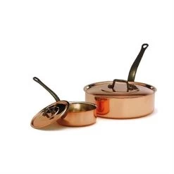 Sauteuse En Cuivre Massif Avec Couvercle 28 Cm -Magasin De Fournitures De Cuisine À Domicile 26209 1 2 Sauteuse en cuivre massif avec couvercle 28 cm Baumalu