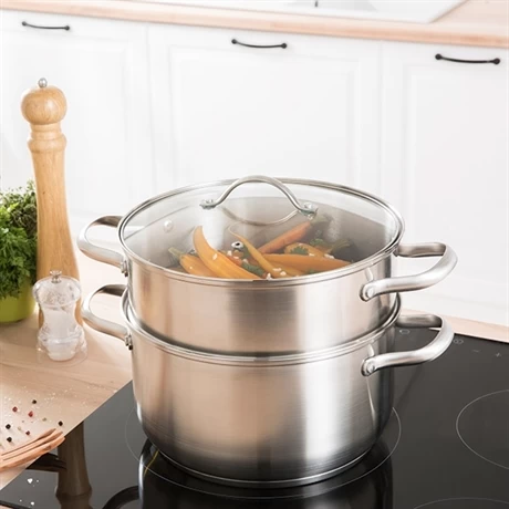 Cuiseur Vapeur Inox 26 Cm 1 Panier 3 Cuiseur Vapeur Inox 26 Cm 1 Panier