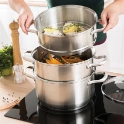 Panier Pour Cuiseur Vapeur Inox 26 Cm 6 Panier Pour Cuiseur Vapeur Inox 26 Cm -Magasin De Fournitures De Cuisine À Domicile 274019 1 5 Panier pour cuiseur vapeur inox 26 cm Mathon