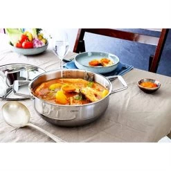 Faitout Tout Inox Et Couvercle Castel'Pro 28 Cm -Magasin De Fournitures De Cuisine À Domicile 276000 2 4 Faitout tout inox et couvercle Castel Pro 28 cm Cristel