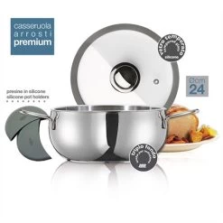 Faitout Inox Avec Couvercle Premium 24 Cm 5 L -Magasin De Fournitures De Cuisine À Domicile 27673 2 3 Faitout inox avec couvercle Premium 24 cm 5 L Inoxriv