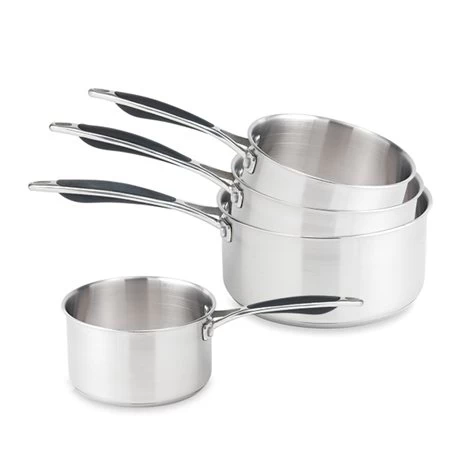 Lot De 4 Casseroles Excell'inox 14, 16, 18, 20 Cm 3 Lot De 4 Casseroles Excell'inox 14, 16, 18, 20 Cm
