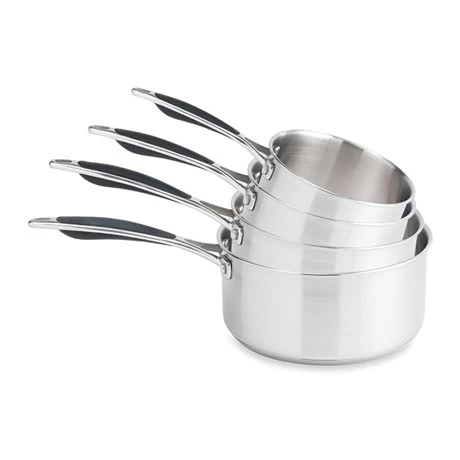 Lot De 4 Casseroles Excell'inox 14, 16, 18, 20 Cm 4 Lot De 4 Casseroles Excell'inox 14, 16, 18, 20 Cm – Image 2