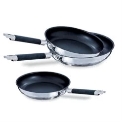 Magasin De Fournitures De Cuisine À Domicile 22 Lot De 3 Poêles Antiadhésives Rapid Cook 20, 24 Et 28 Cm