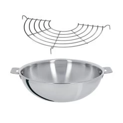 Lot Wok Inox Et Grille Casteline 28 Cm
