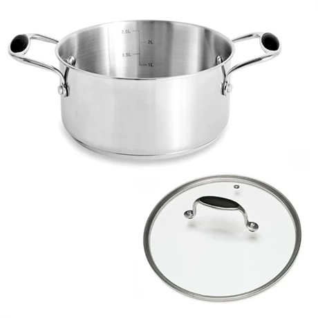 Faitout Excell’Inox 20 Cm Et Couvercle En Verre 4 Faitout Excell’Inox 20 Cm Et Couvercle En Verre – Image 2