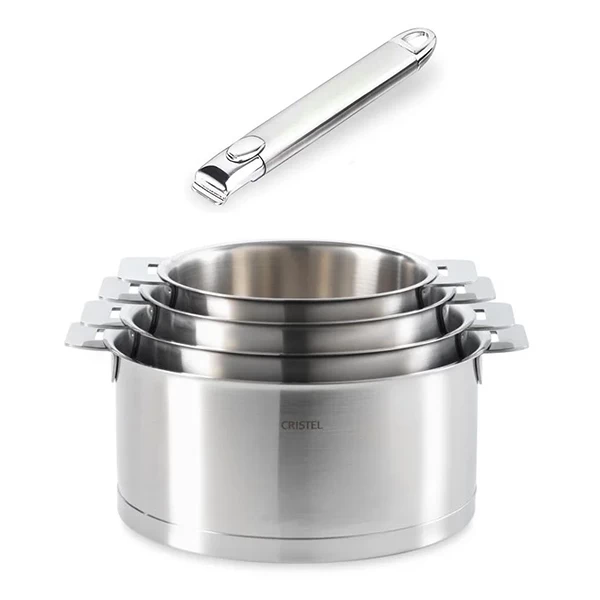 Batterie De Cuisine Casseroles Strate Manche Amovible 14, 16, 18 Et 20 Cm Et 1 Manche 3 Batterie De Cuisine Casseroles Strate Manche Amovible 14, 16, 18 Et 20 Cm Et 1 Manche