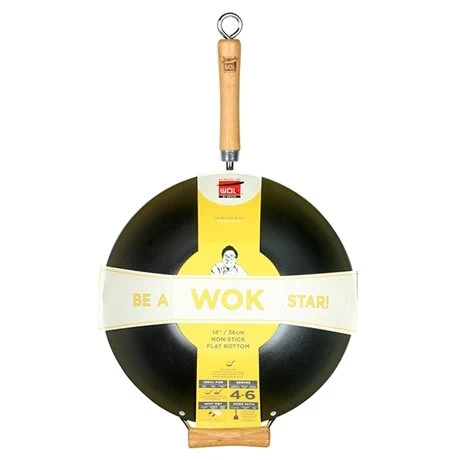 Wok Fond Plat Antiadhérent 36 Cm Be A Wok Star 4 Wok Fond Plat Antiadhérent 36 Cm Be A Wok Star – Image 2