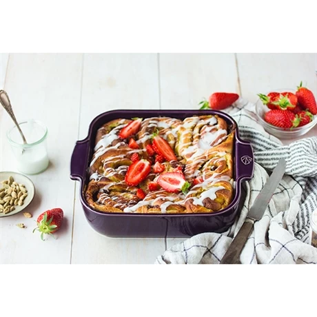 Peugeot Plat à Four Carré En Céramique Appolia Aubergine 36 Cm 5 Peugeot Plat à Four Carré En Céramique Appolia Aubergine 36 Cm – Image 3