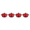 Le Creuset Set 4 Mini-cocottes Céramique 10 Cm Cerise -Magasin De Fournitures De Cuisine À Domicile 303000 0 1 Set 4 mini cocottes ceramique 10 cm Cerise Le Creuset
