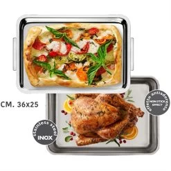 Plat à Four Inox Extra Profond Avec Couvercle Duplex -Magasin De Fournitures De Cuisine À Domicile 371003 1 1 Plat a four Inox extra profond avec couvercle Duplex Inoxriv