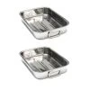 Lot De 2 Plats à Four Rectangulaire Inox 30 Cm 2 Lot De 2 Plats à Four Rectangulaire Inox 30 Cm -Magasin De Fournitures De Cuisine À Domicile 379000 0 2 Lot de 2 plats a four rectangulaire inox 30 cm Baumalu