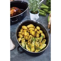 Cocotte Roaster 38 Cm Acier émaillé -Magasin De Fournitures De Cuisine À Domicile 381007 2 1 Cocotte roaster 38 cm acier emaille Baumalu
