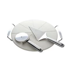 Cuisinart Set à Pizza Avec Pierre De Cuisson, Roulette Et Pelle