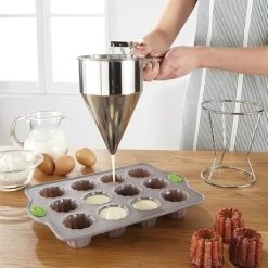 Entonnoir à Piston En Inox Avec Support