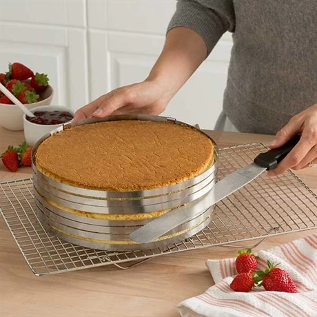 Set Couteau à Génoise Spatule à Glaçage Et Cercle à Trancher Extensible Inox 4 Set Couteau à Génoise Spatule à Glaçage Et Cercle à Trancher Extensible Inox – Image 2