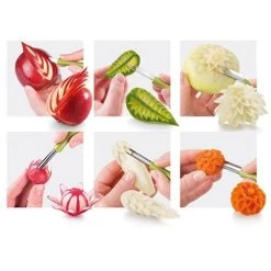 Set à Sculpter Pour Fruits Et Légumes Presto Carving 9 Set à Sculpter Pour Fruits Et Légumes Presto Carving -Magasin De Fournitures De Cuisine À Domicile 60288 3 1 Set a sculpter pour fruits et legumes Presto Carving
