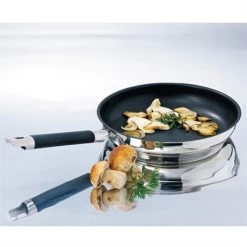 Set Poêle Anti-adhérente Rapid Cook 24 Cm Et 2 éponges Végétales -Magasin De Fournitures De Cuisine À Domicile 609167 2 1 Set poele anti adherente Rapid Cook 24 cm et 2 eponges vegetales Mathon