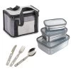 Kit Sac Isotherme, Set De Couverts Et 3 Lunch Box En Inox -Magasin De Fournitures De Cuisine À Domicile 619007 0 1 Kit sac isotherme set de couverts et 3 lunch box en inox