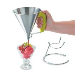 De Buyer Entonnoir à Piston Vert -Magasin De Fournitures De Cuisine À Domicile 67351 2 1 Entonnoir a piston vert De Buyer