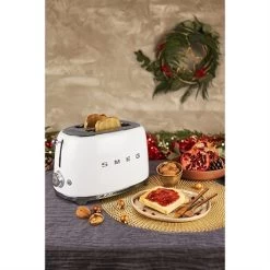 Smeg Toaster 2 Tranches 950 W TSF01WHEU Blanc -Magasin De Fournitures De Cuisine À Domicile 700059 2 1 Toaster 2 tranches 950 W TSF01WHEU blanc Smeg