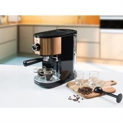 Bestron Machine à Café Expresso Avec Buse Vapeur 15 Bars 1250 1450 W Coloris Cuivre -Magasin De Fournitures De Cuisine À Domicile 700101 2 1 Machine a cafe expresso avec buse vapeur 15 bars 1250 1450 W coloris cuivre Bestron