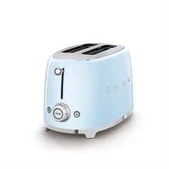 Smeg Toaster 2 Tranches Bleu Azur 950 W TSF01PBEU -Magasin De Fournitures De Cuisine À Domicile 701002 2 1 Toaster 2 tranches bleu azur 950 W TSF01PBEU Smeg
