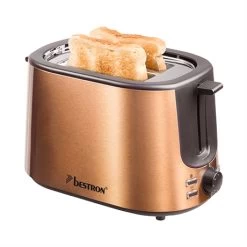 Bestron Grille-pain 2 Tranches 1000 W Coloris Cuivre