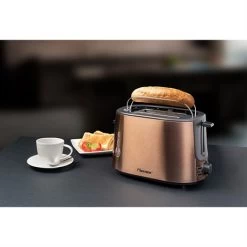 Bestron Grille-pain 2 Tranches 1000 W Coloris Cuivre -Magasin De Fournitures De Cuisine À Domicile 702102 2 1 Grille pain 2 tranches 1000 W coloris cuivre Bestron