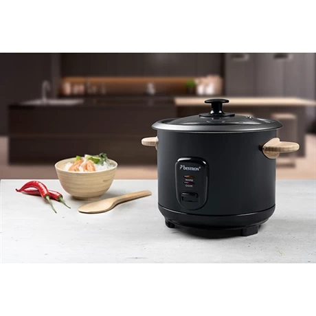 Bestron Cuiseur à Riz 1,8L Poignées Bambou 4 Bestron Cuiseur à Riz 1,8L Poignées Bambou – Image 2
