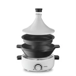 Tajine électrique Céramique 4 Personnes 1000 W Blanc -Magasin De Fournitures De Cuisine À Domicile 714004 2 1 Tajine electrique ceramique 4 personnes 1000 W blanc Simeo